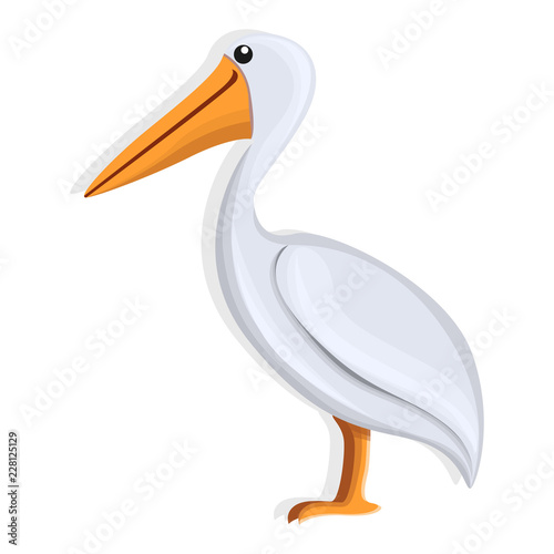 Pelican icon. Cartoon of pelican vector icon for web design isolated photo