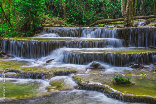Beautiful natural of Huay Mae Khamin waterfall, Kanchanaburi Pro © JinnaritT