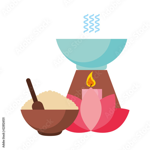 aromatheraphy floral candle face mask spa healthy