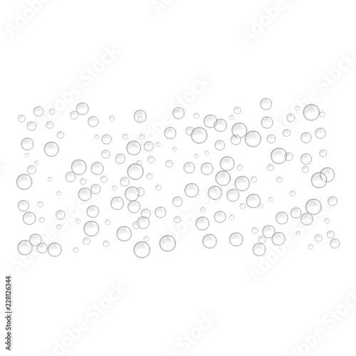 Underwater bubbles icon. Realistic illustration of underwater bubbles vector icon for web design isolated on white background