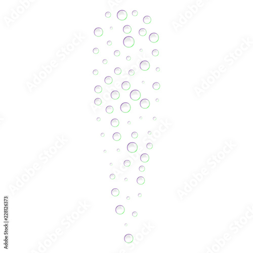 Oxygen bubbles icon. Realistic illustration of oxygen bubbles vector icon for web design isolated on white background