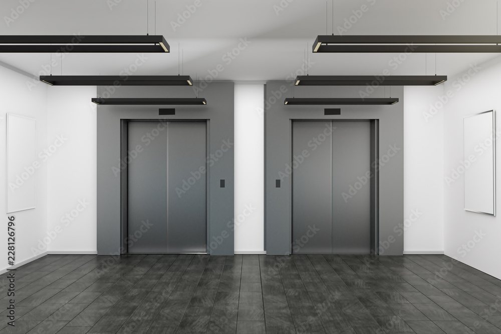 Modern interior with elevator