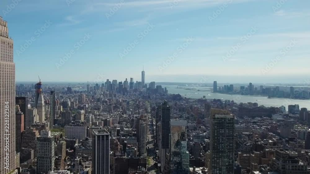 Aerial of Architecture and Cityscape in New York City Aerial of Architecture and Cityscape in New York City