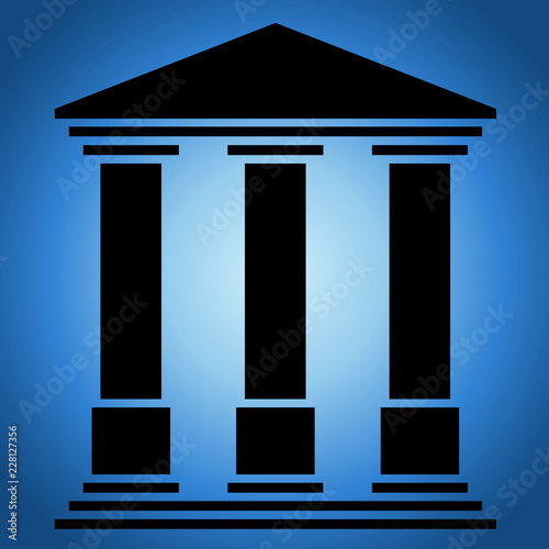 Temple 3 colonnes. Fond nuit 