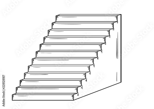 sketch of the stairs