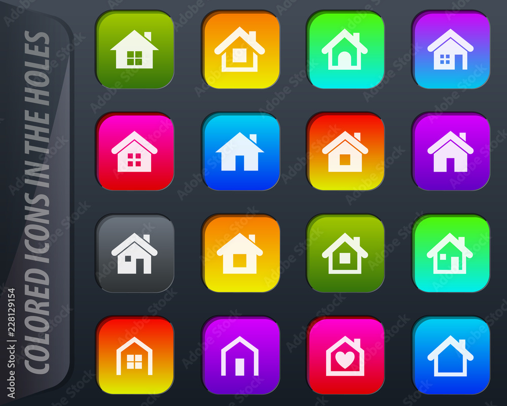 Houses icons set Houses icons set