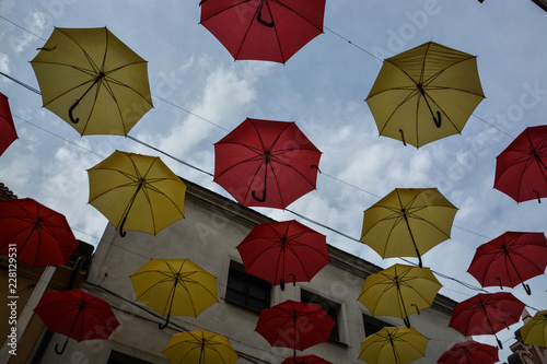 seamless pattern of umbrellas