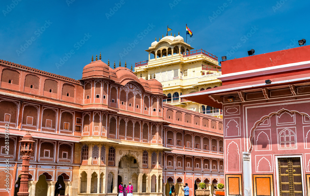 Walls of City Palace in Jaipur - Rajasthan, India