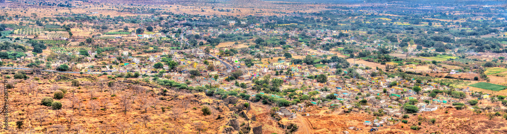 Panorama of Daulatabad from Devagiri Fort - India