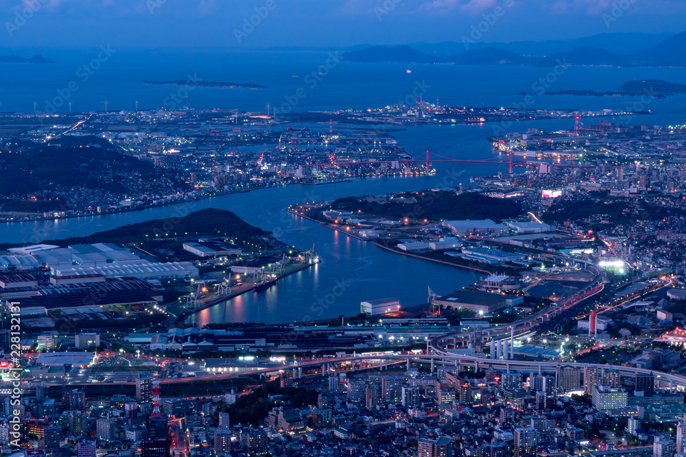 Obraz premium 新日本三大夜景（皿倉山展望台）