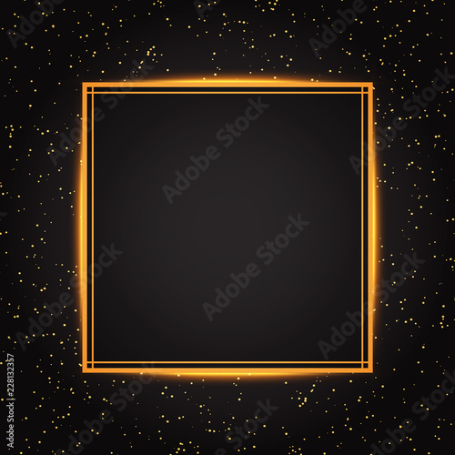 Luxury black and gold background. Design for presentation, concert, show © darkbird