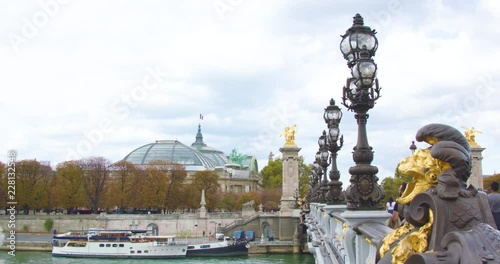 Bridge Alexandre III in Paris next to the Grand Palais