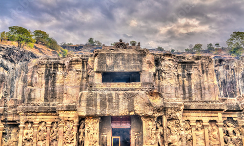 The Kailasa temple, cave 16 in Ellora complex. UNESCO world heritage site in Maharashtra, India © Leonid Andronov