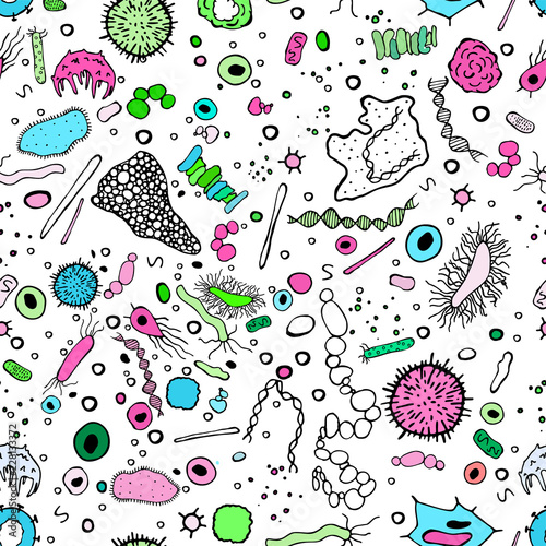 Microbiology Seamless Pattern