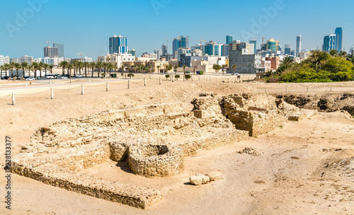 Ancient ruins at Bahrain Fort. A UNESCO World Heritage Site