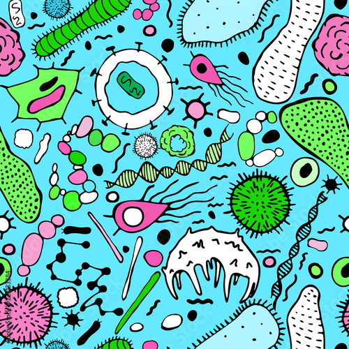 Microbiology Seamless Pattern