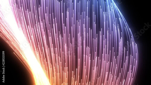 smoothly and harmonically flowing particle trails