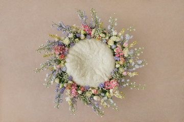Lovely flower background for newborn baby, concept of newborn baby.