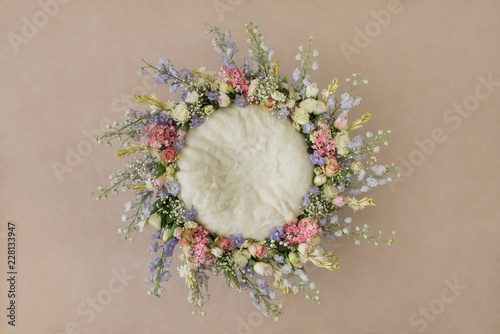 Lovely flower background for newborn baby, concept of newborn baby.