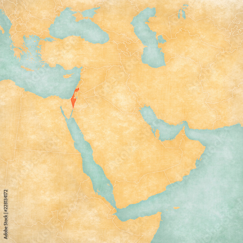 Map of Middle East - Israel © Tindo