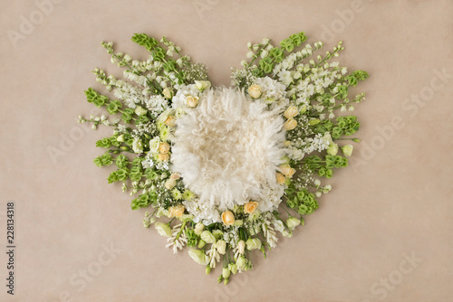 Lovely flower background for newborn baby, concept of newborn baby.