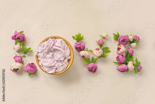 Lovely flower background for newborn baby, concept of newborn baby.