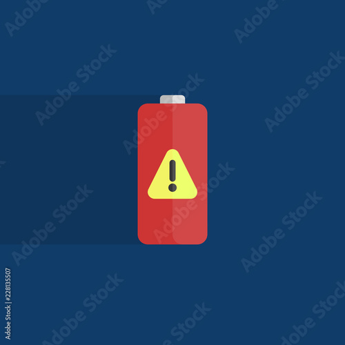 Battery flat vector icon.
