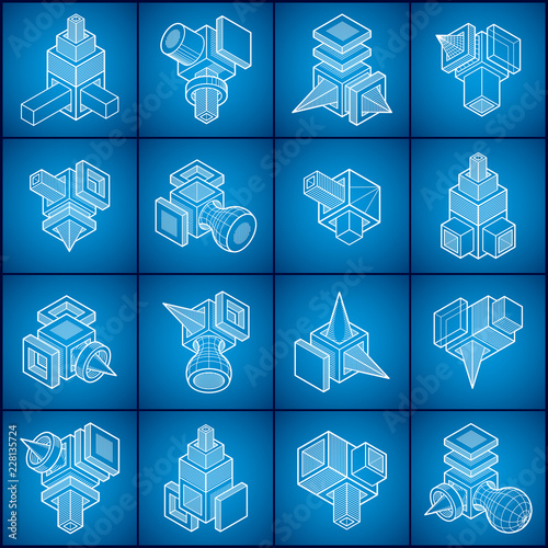 Abstract construction isometric designs, vector set.