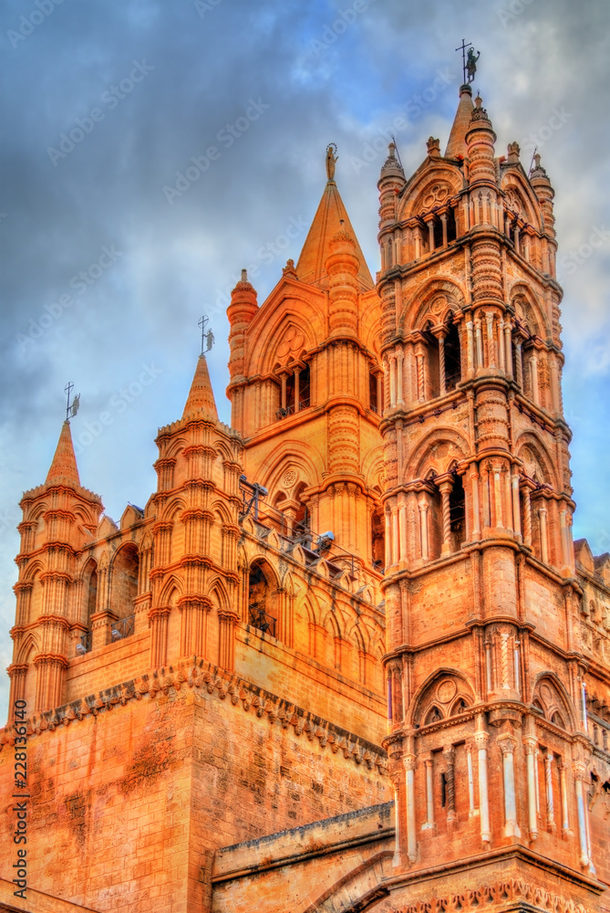 Naklejka premium Palermo Cathedral, a UNESCO world heritage site in Sicily, Italy