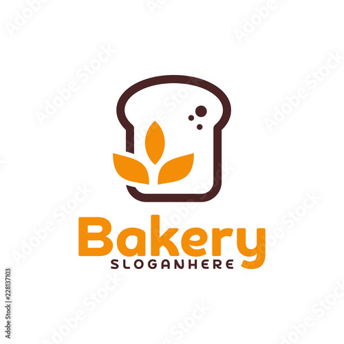Food Bread logo vector. Bakery emblem design. Food logo vector template.