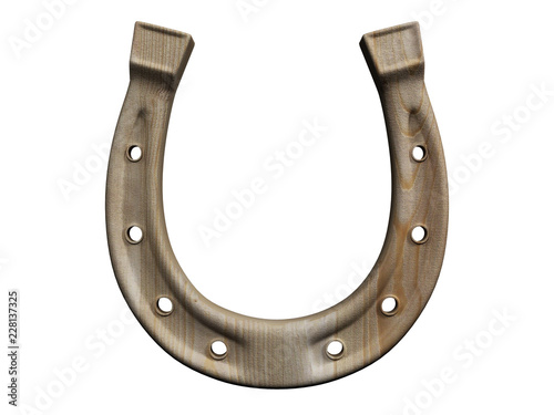 Photos HorseShoe wood isolated on white