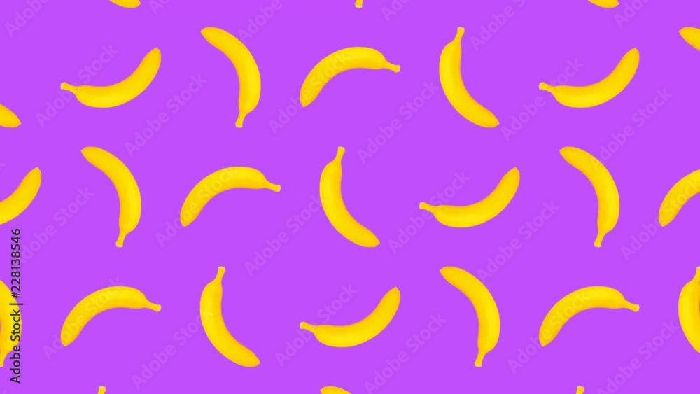Minimal Motion design art. Bananas background Minimal Motion design art. Bananas background
