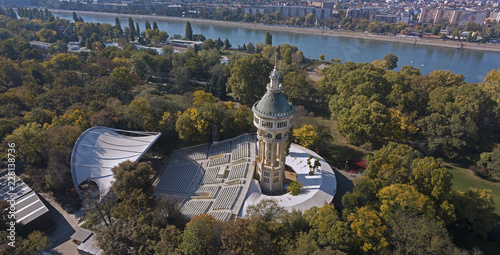 The old water tower in the Margaret Island (Margitsziget) in the middle of Budapest, Hungary photo