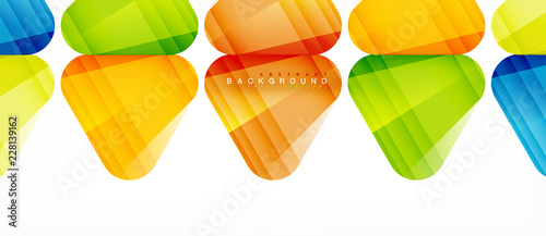 Glass triangles modern geometric composition, abstract background