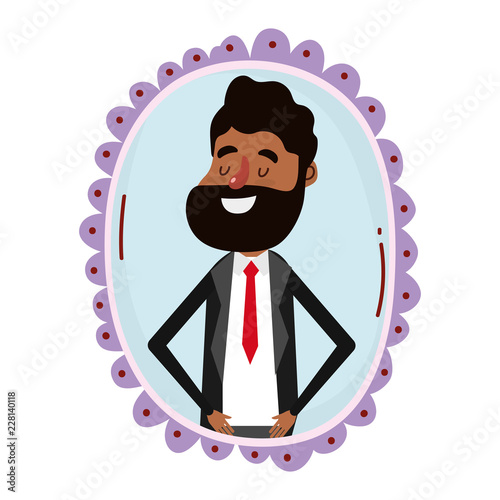 young woman portrait cartoon