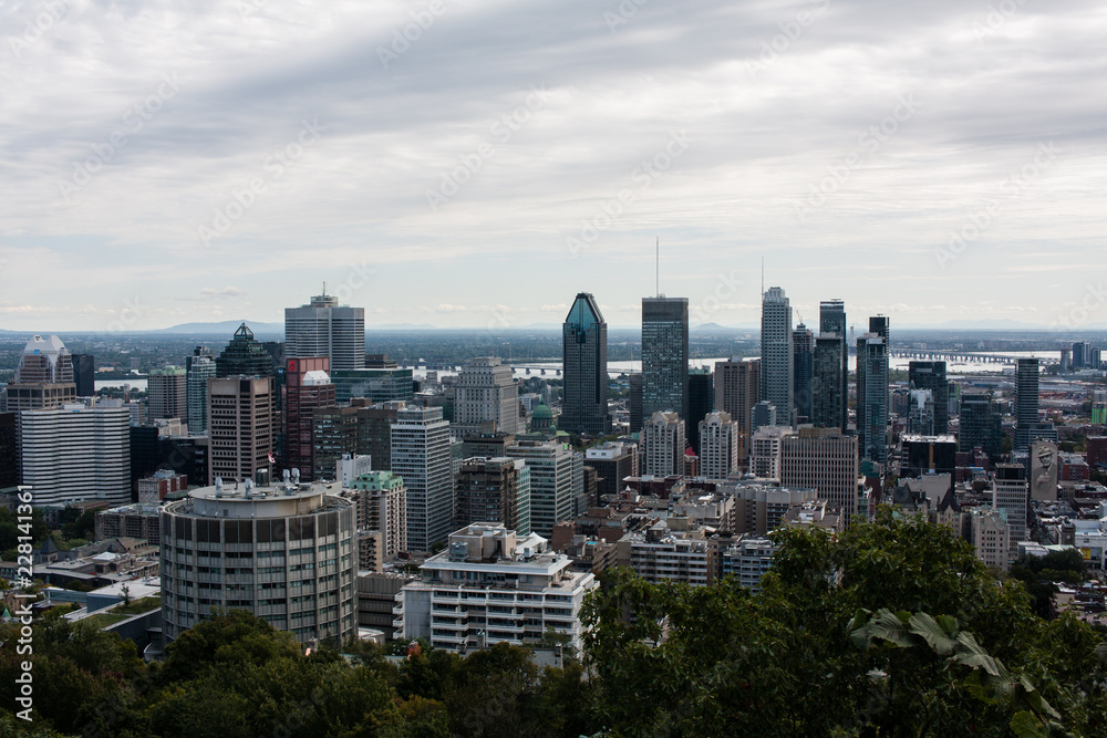 Downtown Montreal from Mont-Royal parc