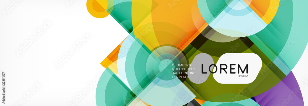 Abstract background bright circles geometric design Abstract background bright circles geometric design