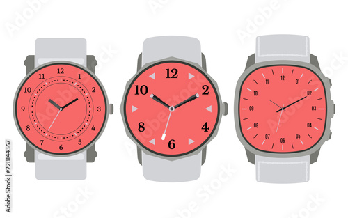 Set of three mechanical watches