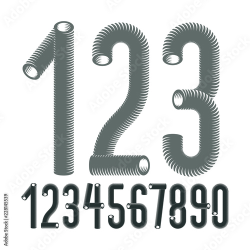 Trendy vector numerals coll...