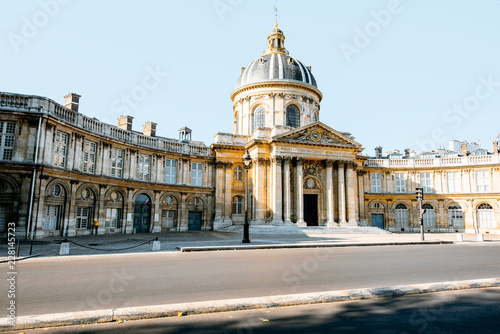 The Institute of France building during the sunny weather in Paris
