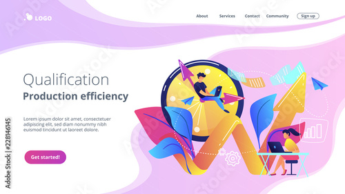 Productivity concept landing page.