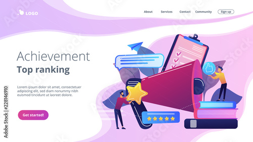 Top-ranking concept landing page.