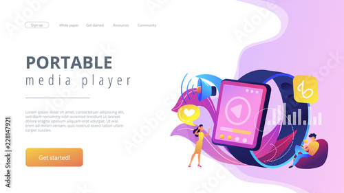 Smartwatch player concept landing page.