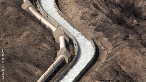 Close up of Los Angeles Aqueduct, USA. photo