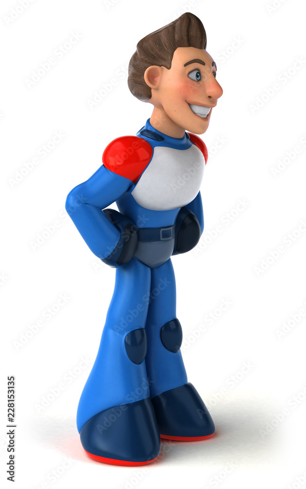 Fun modern superhero - 3D Illustration Fun modern superhero - 3D Illustration