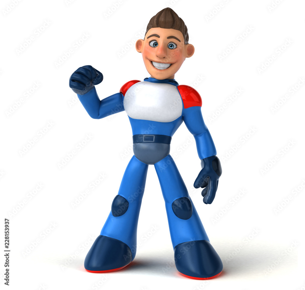 Fun modern superhero - 3D Illustration Fun modern superhero - 3D Illustration