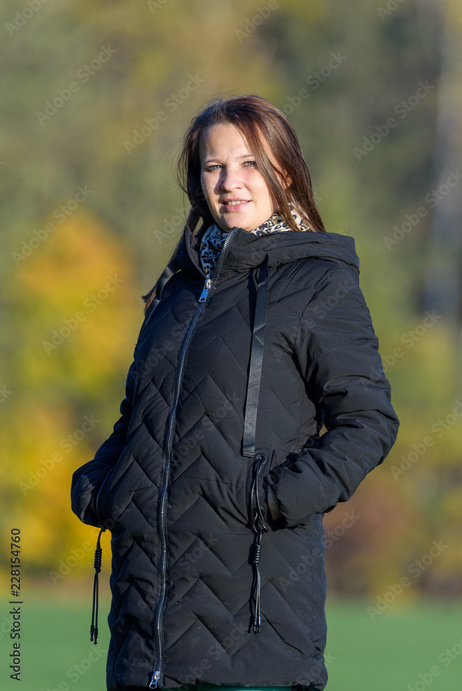 portrait of a girl in the autumn. portrait of a girl in the autumn.