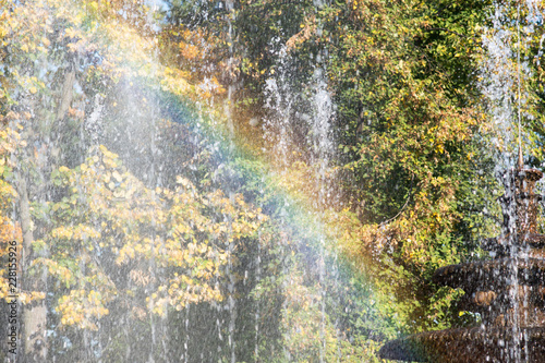 Wallpaper Mural rainbow in the fountain in the autumn park Torontodigital.ca
