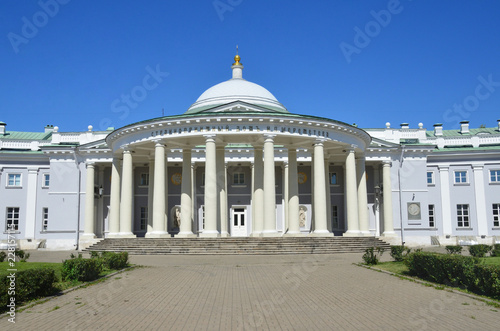 Bolshaya Sukharevskaya square, house 3, building 1. Sheremetev's hospital in sunny weather in Moscow. 1810 year built photo