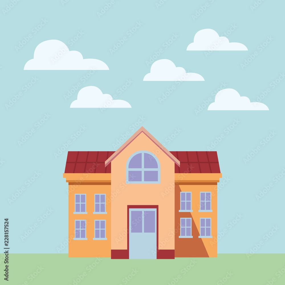 School building cartoon School building cartoon